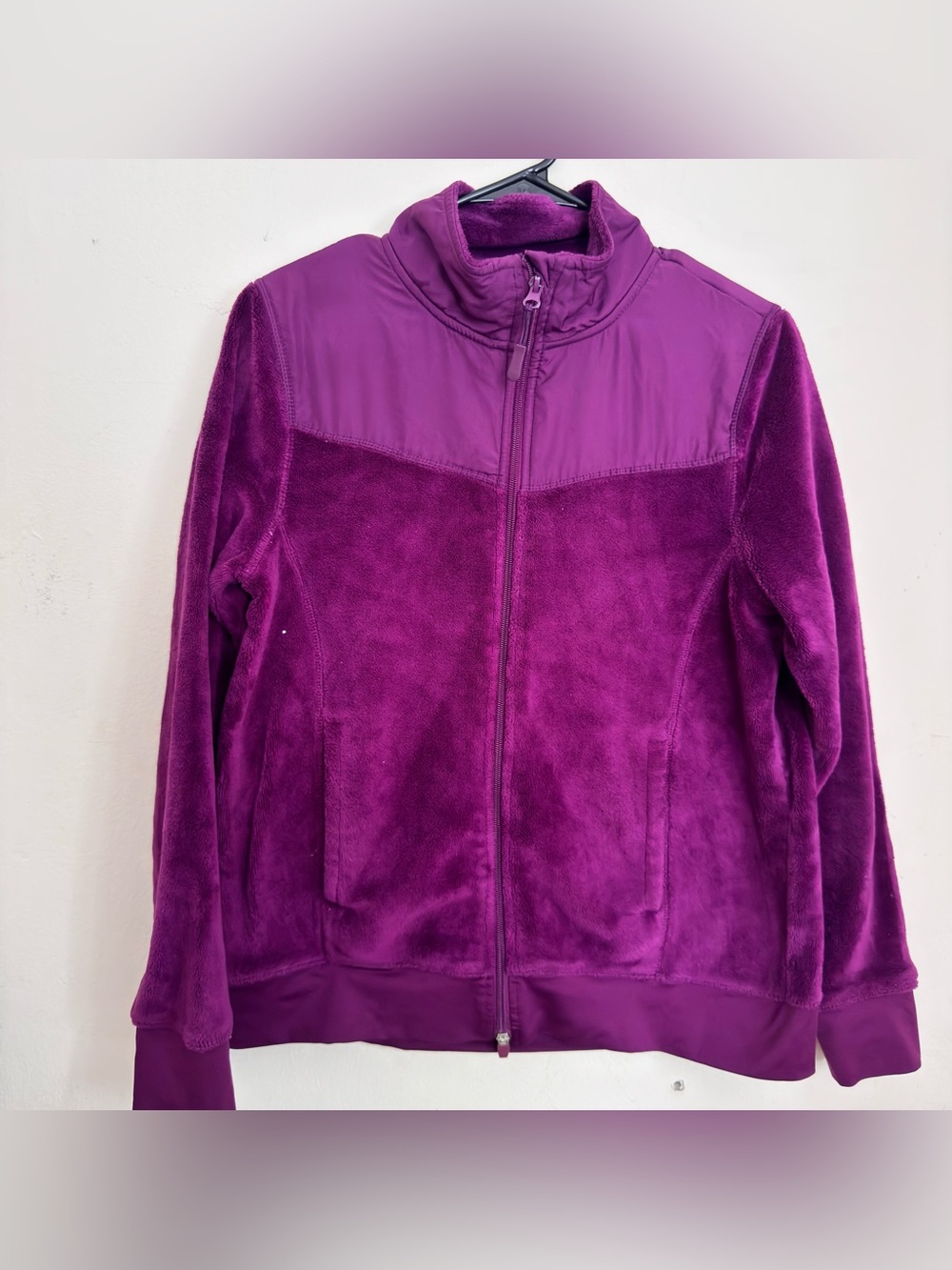 Athletic Works Girls Fleece Jacket Purple Full Zip Size M (8-10)